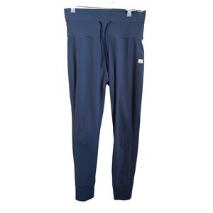 Vuori Daily Leggings Blue Athletic Pants Drawstring Waist Pocket Size Small